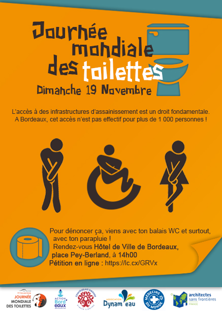 Journée Mondiale Toilette WC Bordeaux Dynam'eau Flyer